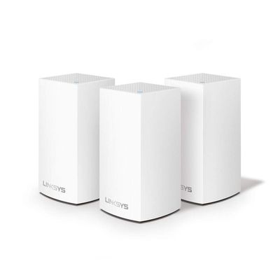 Linksys Velop Dual Band Intelligent Mesh WiFi System Ultra-Fast and Full-Strength Mesh Wi-Fi, Handles 50+ Devices, MU-MIMO Technology - White (AC1200)