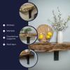 RRD Heavy Duty Steel Fireplace Mantel Brackets - Countertop Support - Rustic Farmhouse Decor (9'x12'x4', ' Natural Steel, 2 Pack) view 3