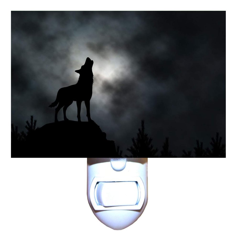 Gotham Decor Misty Moon Wolf Night Light