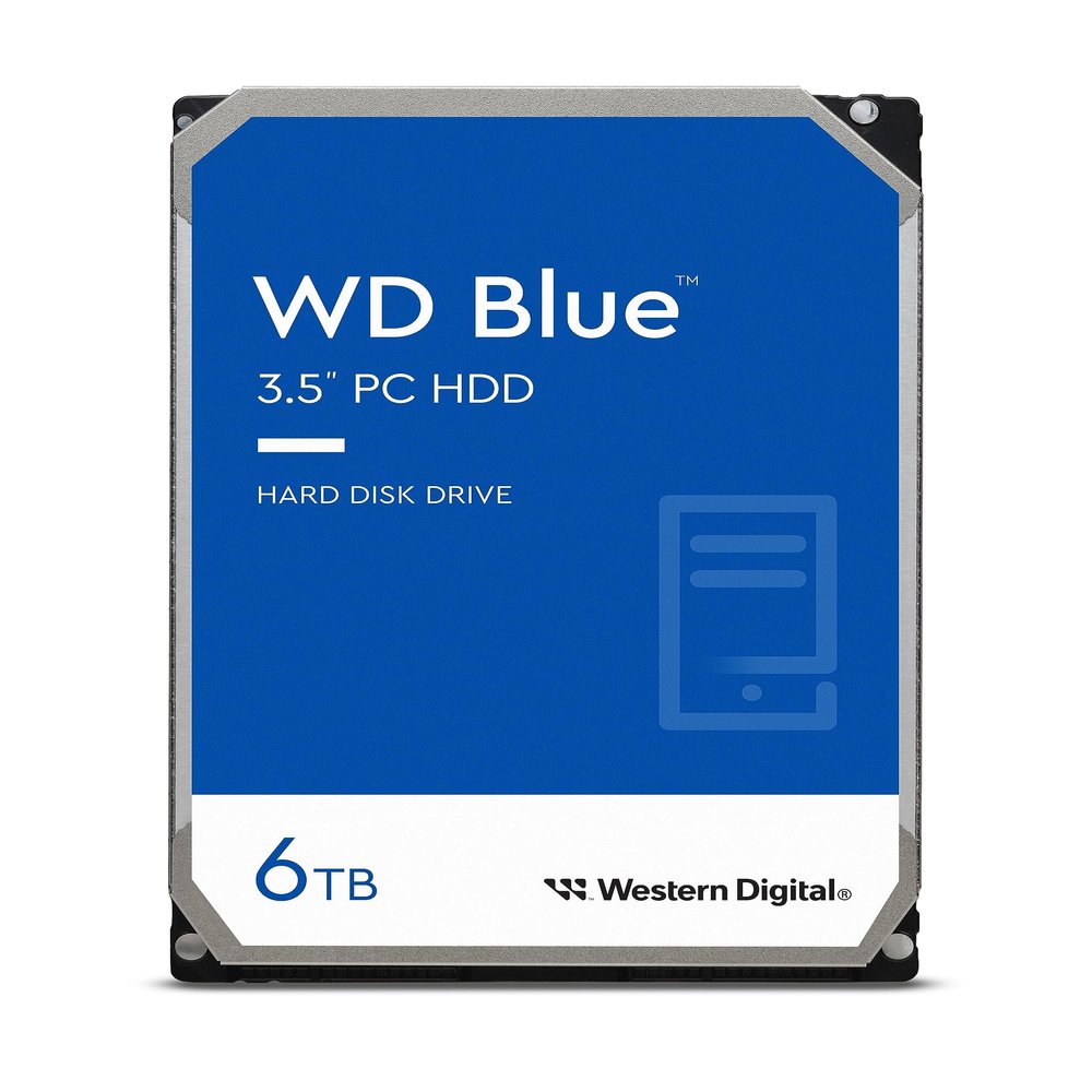 Western Digital 6TB WD Blue PC Internal Hard Drive HDD - 5400 RPM, SATA 6 Gb/s, 256 MB Cache, 3.5" - WD60EZAZ
