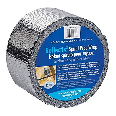 Reflectix SPW0602508 6" x 25' Spiral Pipe Wrap Freeze Tape - Quantity 10 Rolls
