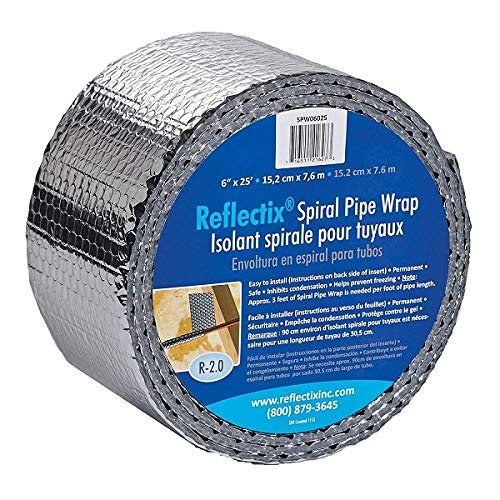 Reflectix SPW0602508 6" x 25' Spiral Pipe Wrap Freeze Tape - Quantity 10 Rolls