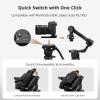 Cayer AF2451 Video Tripod with Fluid Head, 74.6" Convertible Aluminum Tripod to Monopod, 13.2 lbs Payload, Half Ball Leveling Base for DSLR Cameras and Video Recording view 3