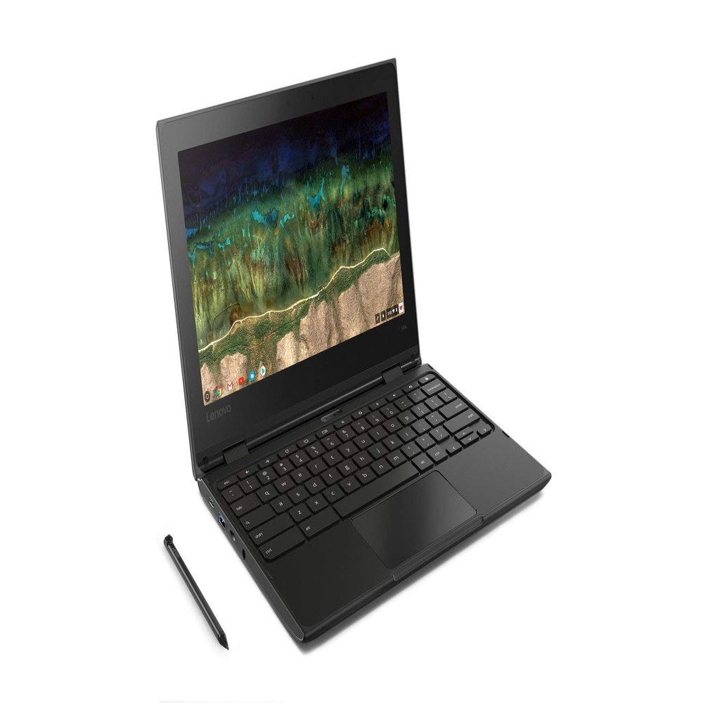 Lenovo 500e Chromebook 2-in-1 laptop, 11.6in HD TOUCH, Intel Celeron N3450, 4 GB RAM, 32GB eMMC Drive, Webcam, Chrome OS (Renewed)