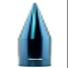 TRUE SPIKE Fat Spike Blue Antenna in Heavy Gauge CNC Machined Billet Aluminum Short Compatible with Ford F150 F250 F350 F450 F550 F650 1997-2025 view 1