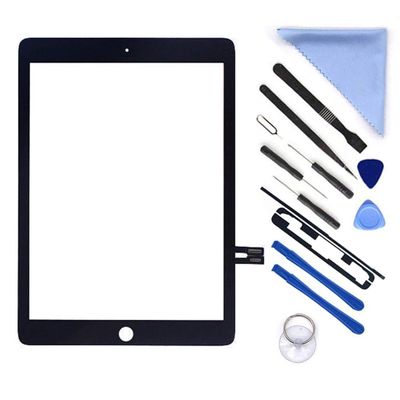 Touch Screen Digitizer Repair Kit for iPad 6 6th Generation 2018 9.7inch (A1893 A1954) Front Glass Replacement (Without Home Button,Not Include LCD) +Pre-Installed Adhesive +Tools (Black)