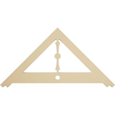 Ekena Millwork GPP036X018X100ART Artisan Architectural Grade PVC Gable Pediments, 36"W x 18"H x 1"P (12/12) Pitch