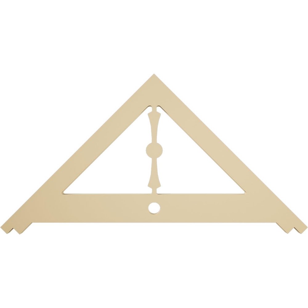Ekena Millwork GPP036X018X100ART Artisan Architectural Grade PVC Gable Pediments, 36"W x 18"H x 1"P (12/12) Pitch
