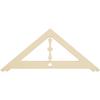 Ekena Millwork GPP036X015X100ART Artisan Architectural Grade PVC Gable Pediments, 36"W x 15"H x 1"P (10/12) Pitch view 4