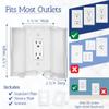 Safety Innovations Twin Door Baby Safety Outlet Cover Box for Babyproofing Outlets - More Interior Space for Extra Large Electrical Plugs and Adapters - Easy to Install - Easy to Use, (2-Pack) view 2