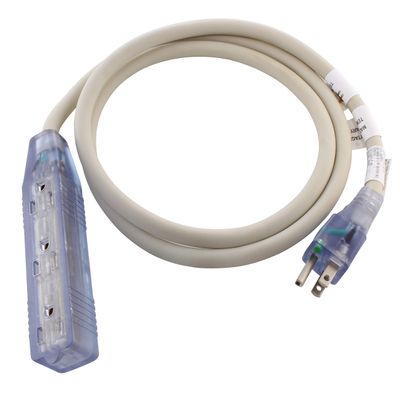AC WORKS [S515B515-060] 5FT 15A 12/3 Heavy Duty Power Strip Cord with Lighted