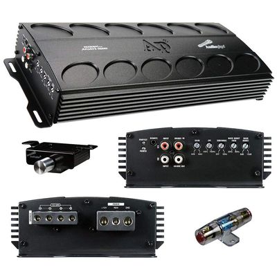 Audiopipe APMN-1500 1500 Watt Class D Amplifier Car Audio Bass Knob Fuse