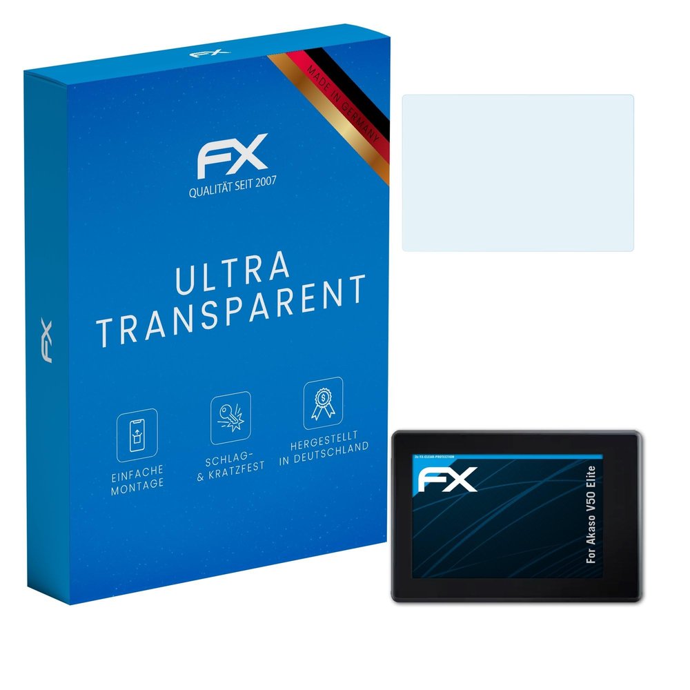 atFoliX Screen Protection Film suitable for Akaso V50 Elite, Screen Protector ultra-clear FX Protective Film (3X)