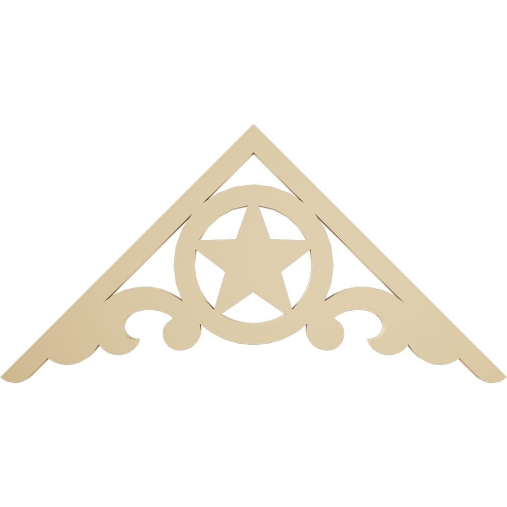 Ekena Millwork GPP036X018X100AUS Austin Architectural Grade PVC Gable Pediments, 36"W x 18"H x 1"P (12/12) Pitch
