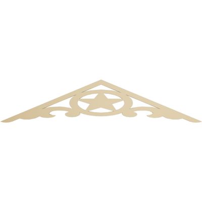 Ekena Millwork GPP048X010X100AUS Austin Architectural Grade PVC Gable Pediments, 48"W x 10"H x 1"P (5/12) Pitch