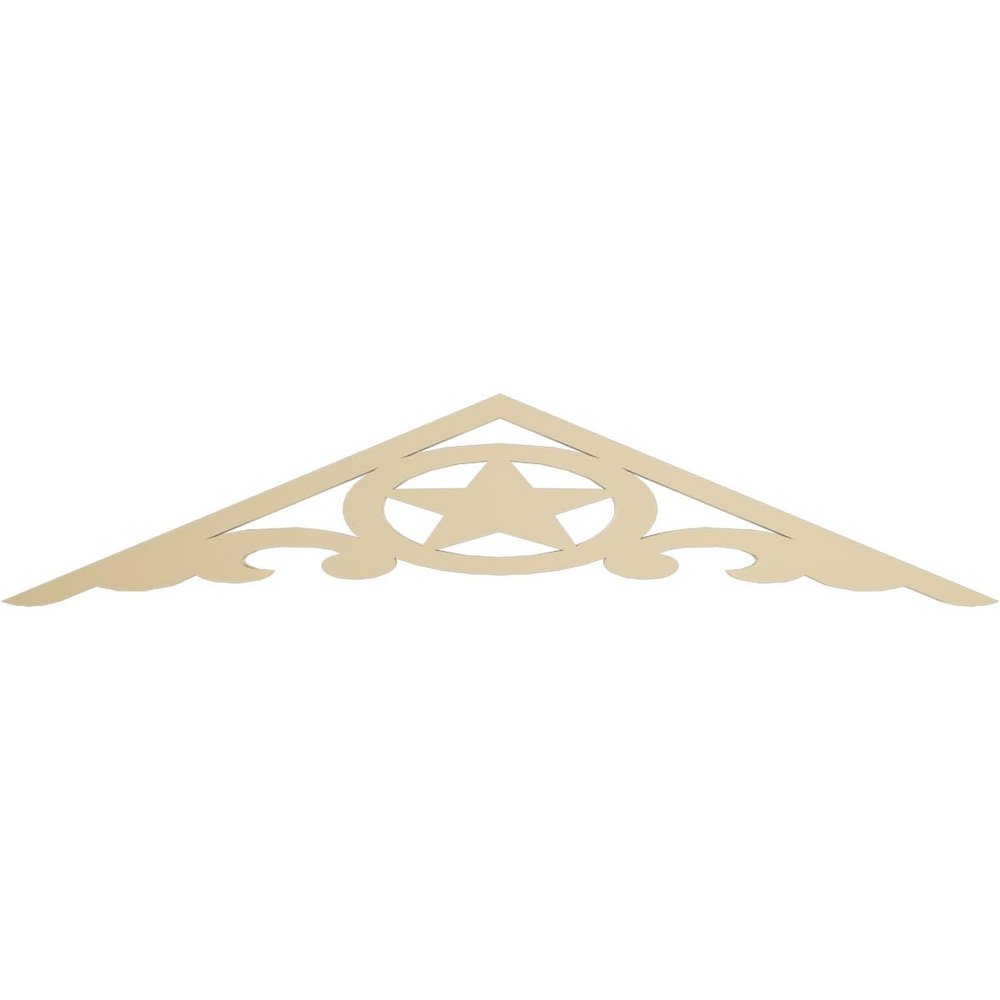 Ekena Millwork GPP048X010X100AUS Austin Architectural Grade PVC Gable Pediments, 48"W x 10"H x 1"P (5/12) Pitch