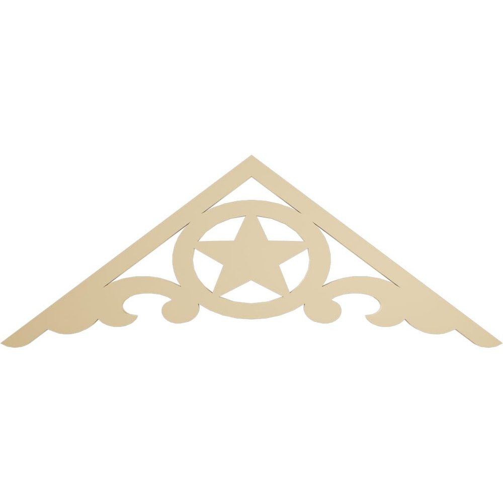Ekena Millwork GPP060X023X100AUS Austin Architectural Grade PVC Gable Pediments, 60"W x 22 1/2"H x 1"P (9/12) Pitch