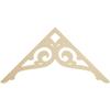 Ekena Millwork GPP048X024X100BOR Bordeaux Architectural Grade PVC Gable Pediments, 48"W x 24"H x 1"P (12/12) Pitch view 1