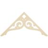 Ekena Millwork GPP048X024X100BOR Bordeaux Architectural Grade PVC Gable Pediments, 48"W x 24"H x 1"P (12/12) Pitch view 4