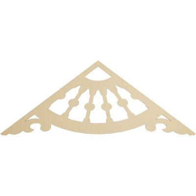 Ekena Millwork GPP060X023X100WAG Wagon Wheel Architectural Grade PVC Gable Pediments, 60"W x 22 1/2"H x 1"P (9/12) Pitch