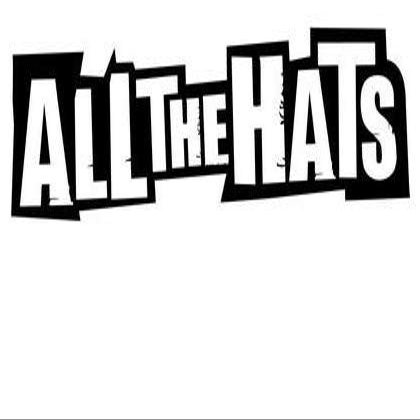 All The Hats Rock Band - Sticker Graphic - Auto, Wall, Laptop, Cell, Truck Sticker for Windows, Cars, Trucks