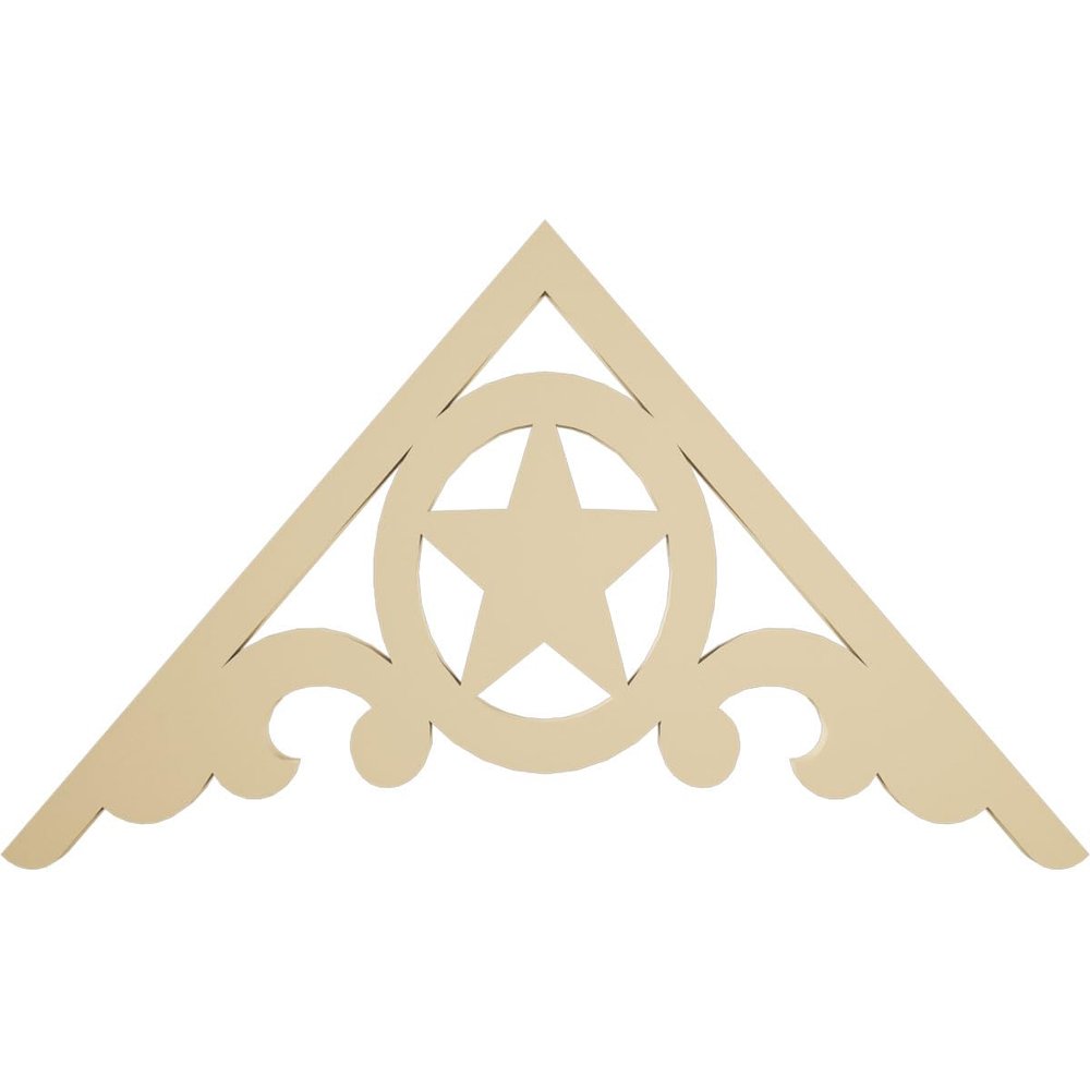 Ekena Millwork GPP036X021X100AUS Austin Architectural Grade PVC Gable Pediments, 36"W x 21"H x 1"P (14/12) Pitch