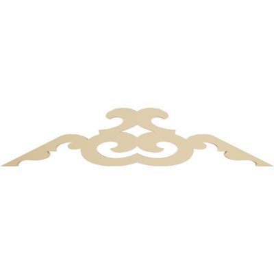 Ekena Millwork GPP036X009X100BOR Bordeaux Architectural Grade PVC Gable Pediments, 36"W x 9"H x 1"P (6/12) Pitch