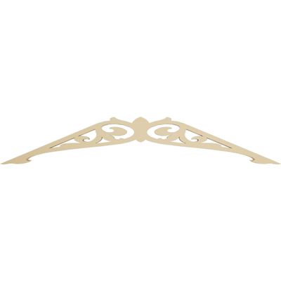 Ekena Millwork GPP036X008X100CEN Cena Architectural Grade PVC Gable Pediments, 36"W x 7 1/2"H x 1"P (5/12) Pitch