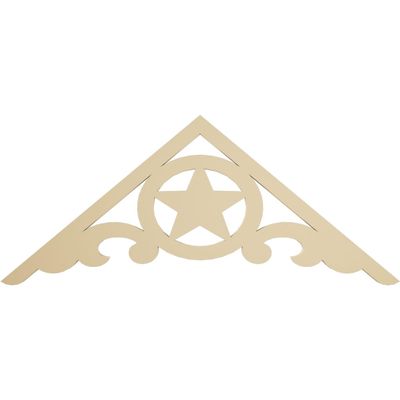 Ekena Millwork GPP048X020X100AUS Austin Architectural Grade PVC Gable Pediments, 48"W x 20"H x 1"P (10/12) Pitch