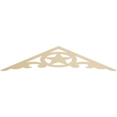 Ekena Millwork GPP072X015X100AUS Austin Architectural Grade PVC Gable Pediments, 72"W x 15"H x 1"P (5/12) Pitch