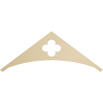 Ekena Millwork GPP060X023X100TUR Turner Architectural Grade PVC Gable Pediments, 60"W x 22 1/2"H x 1"P (9/12) Pitch