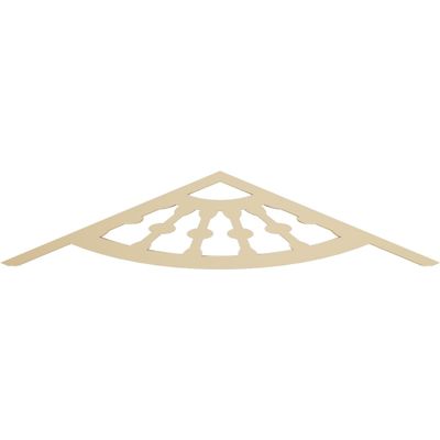 Ekena Millwork GPP036X008X100CWW Classic Wagon Wheel Architectural Grade PVC Gable Pediments, 36"W x 7 1/2"H x 1"P (5/12) Pitch