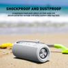 MIATONE Boombox Portable Bluetooth Speaker Wireless Outdoor Waterproof Speaker - Grey view 4