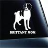 American Brittany Mom Dog Symbol Decal Funny Car Truck Sticker Window (White), Decal Sticker Vinyl Car Home Truck Window Laptop view 1