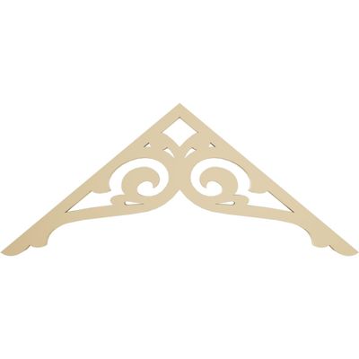Ekena Millwork GPP036X015X100BOR Bordeaux Architectural Grade PVC Gable Pediments, 36"W x 15"H x 1"P (10/12) Pitch