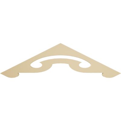 Ekena Millwork GPP036X009X100NOR Northwest Architectural Grade PVC Gable Pediments, 36"W x 9"H x 1"P (6/12) Pitch