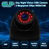 1080p Day Night Vision USB Camera IR Infrared Webcam with Dome Housing Home Surveillance CCTV PC Camera for Computer Mini UVC USB2.0 Waterproof USB with Camera Indoor Outdoor High Speed Camera view 3