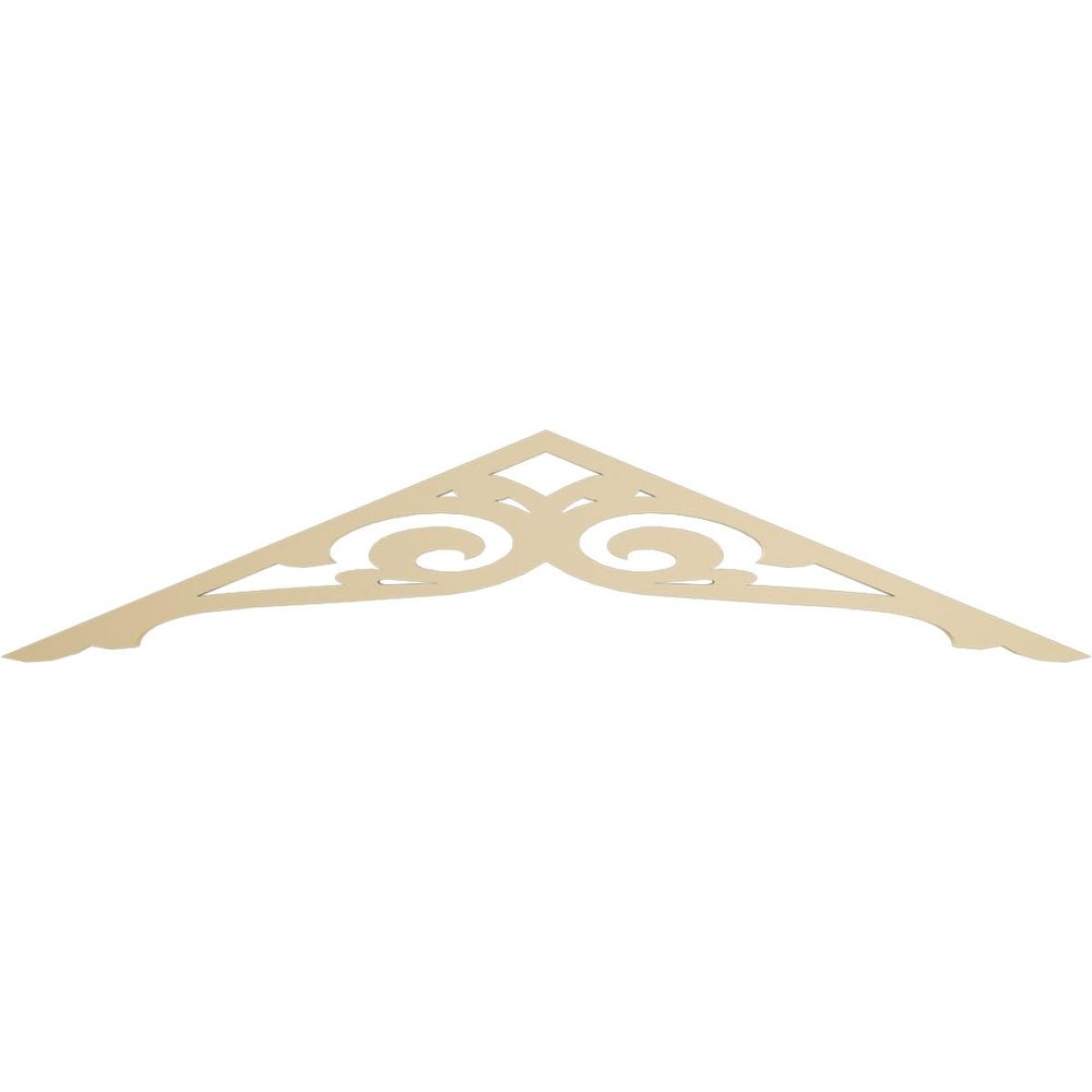 Ekena Millwork GPP060X013X100BOR Bordeaux Architectural Grade PVC Gable Pediments, 60"W x 12 1/2"H x 1"P (5/12) Pitch