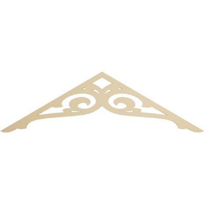 Ekena Millwork GPP060X018X100BOR Bordeaux Architectural Grade PVC Gable Pediments, 60"W x 17 1/2"H x 1"P (7/12) Pitch