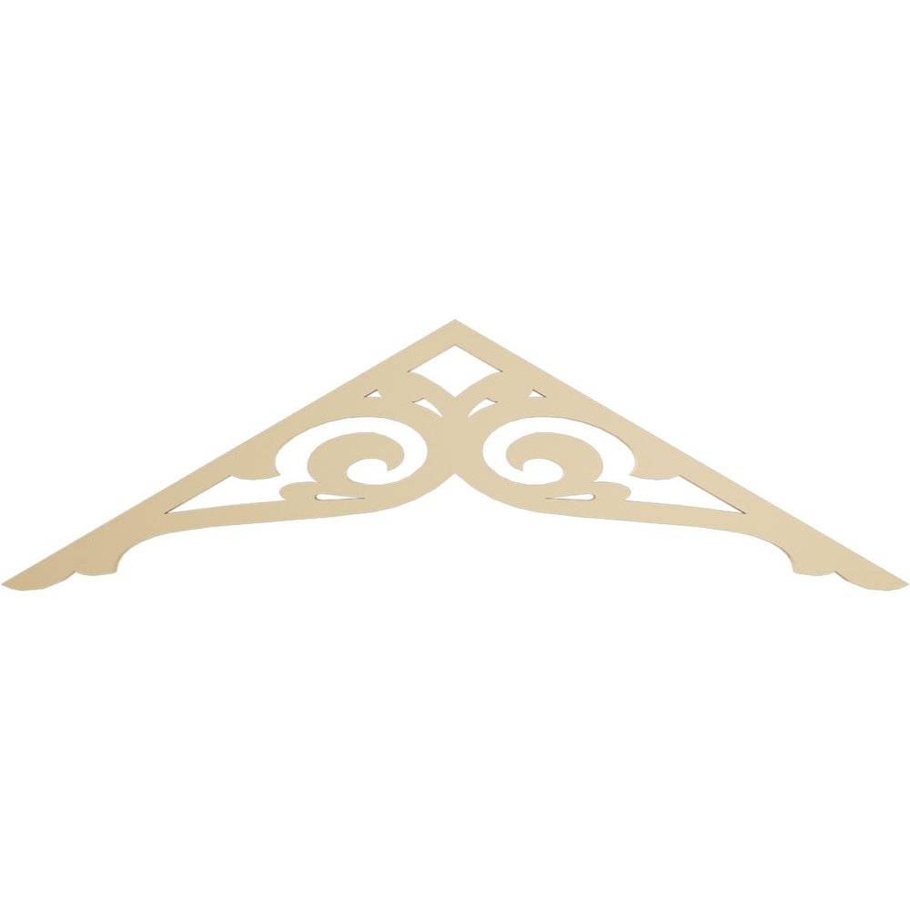 Ekena Millwork GPP060X018X100BOR Bordeaux Architectural Grade PVC Gable Pediments, 60"W x 17 1/2"H x 1"P (7/12) Pitch