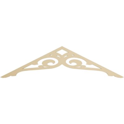 Ekena Millwork GPP048X012X100BOR Bordeaux Architectural Grade PVC Gable Pediments, 48"W x 12"H x 1"P (6/12) Pitch