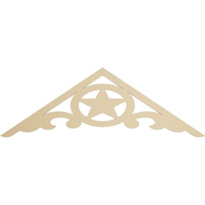 Ekena Millwork GPP060X020X100AUS Austin Architectural Grade PVC Gable Pediments, 60"W x 20"H x 1"P (8/12) Pitch