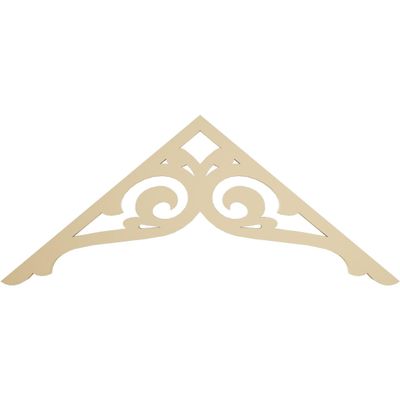 Ekena Millwork GPP048X020X100BOR Bordeaux Architectural Grade PVC Gable Pediments, 48"W x 20"H x 1"P (10/12) Pitch