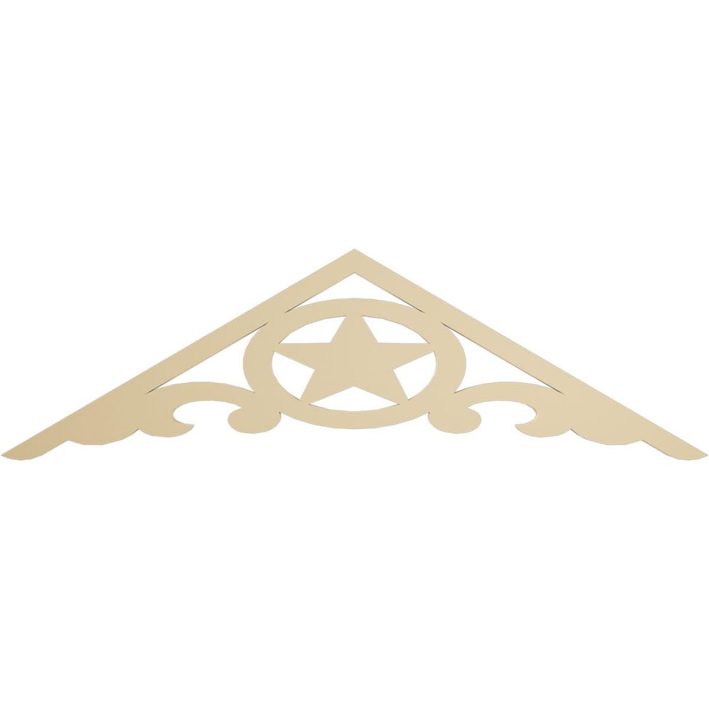 Ekena Millwork GPP060X018X100AUS Austin Architectural Grade PVC Gable Pediments, 60"W x 17 1/2"H x 1"P (7/12) Pitch