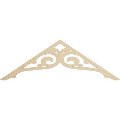 Ekena Millwork GPP048X016X100BOR Bordeaux Architectural Grade PVC Gable Pediments, 48"W x 16"H x 1"P (8/12) Pitch