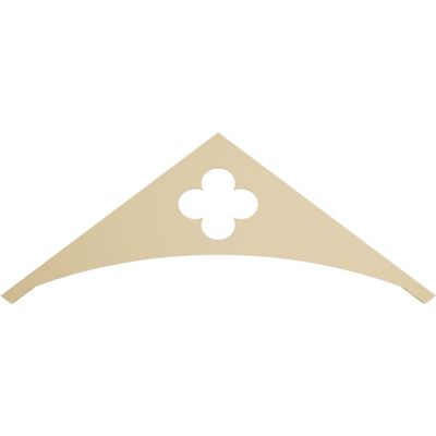 Ekena Millwork GPP048X018X100TUR Turner Architectural Grade PVC Gable Pediments, 48"W x 18"H x 1"P (9/12) Pitch