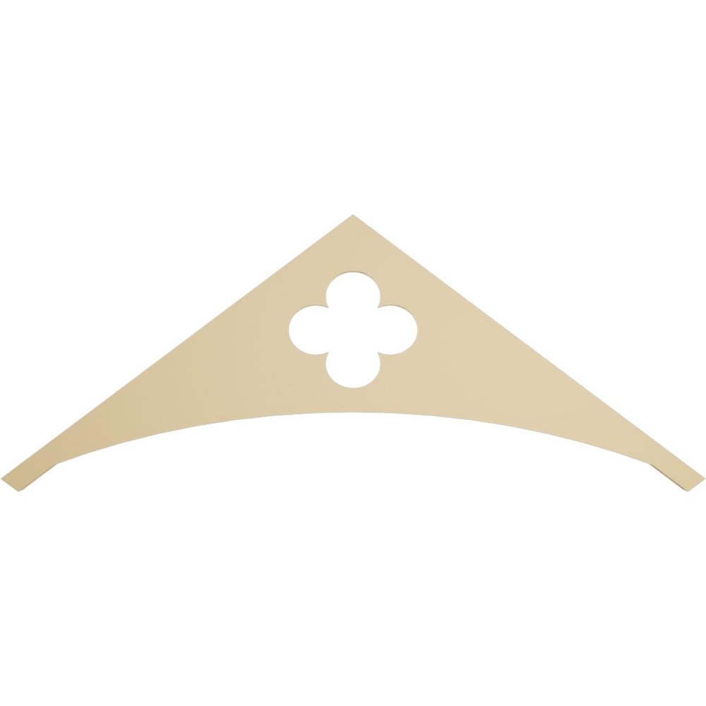 Ekena Millwork GPP048X018X100TUR Turner Architectural Grade PVC Gable Pediments, 48"W x 18"H x 1"P (9/12) Pitch
