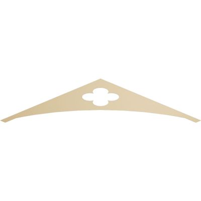 Ekena Millwork GPP072X015X100TUR Turner Architectural Grade PVC Gable Pediments, 72"W x 15"H x 1"P (5/12) Pitch