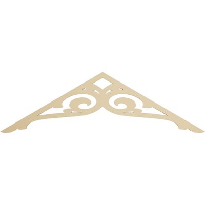 Ekena Millwork GPP048X014X100BOR Bordeaux Architectural Grade PVC Gable Pediments, 48"W x 14"H x 1"P (7/12) Pitch