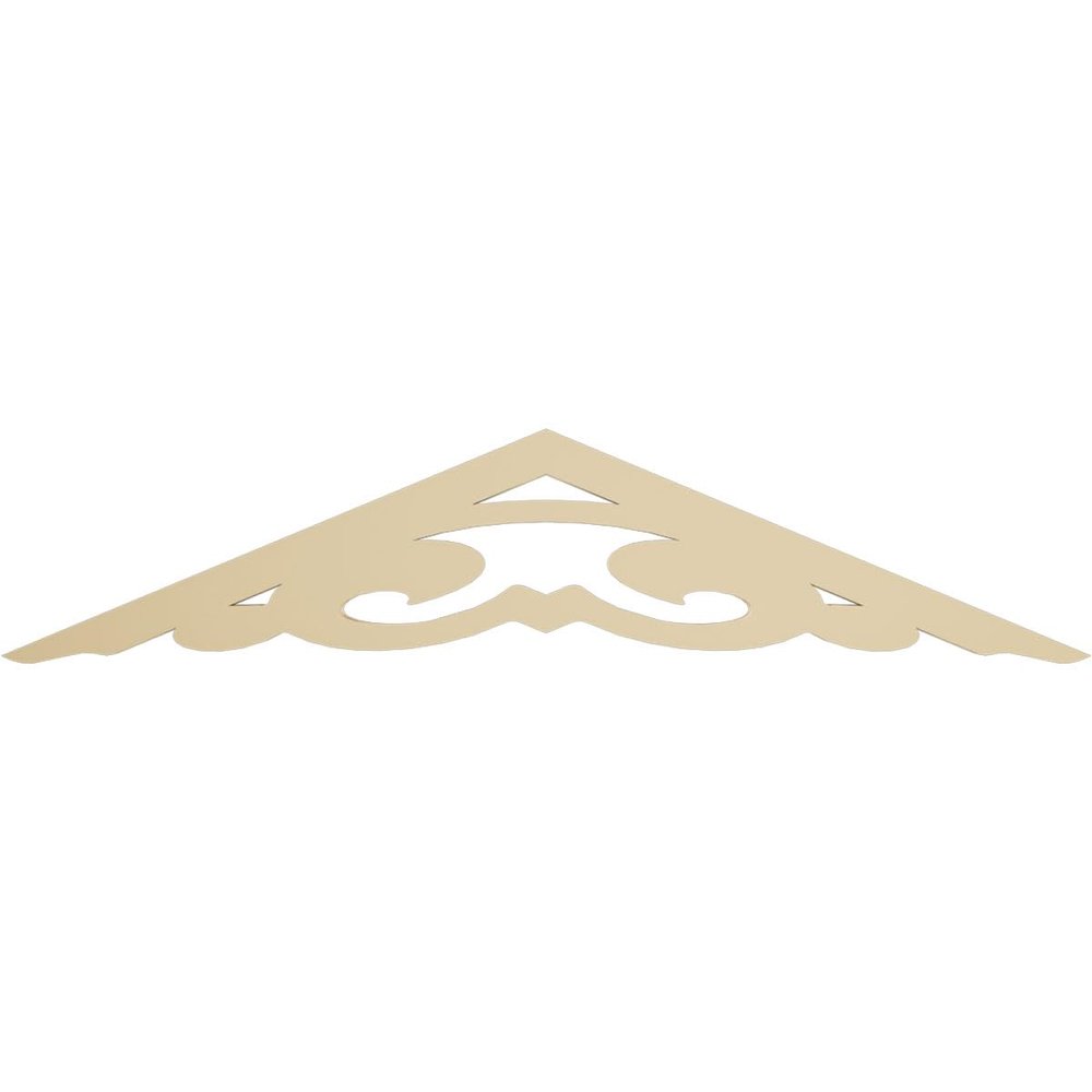 Ekena Millwork GPP036X008X100RIL Riley Architectural Grade PVC Gable Pediments, 36"W x 7 1/2"H x 1"P (5/12) Pitch